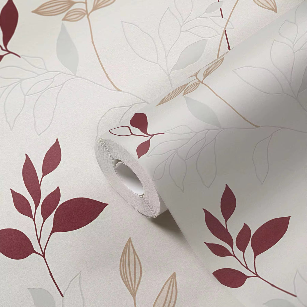 The Crimson Petal | Cream Red Floral Luxe