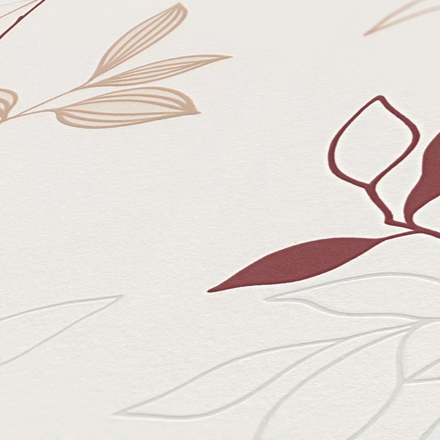 The Crimson Petal | Cream Red Floral Luxe