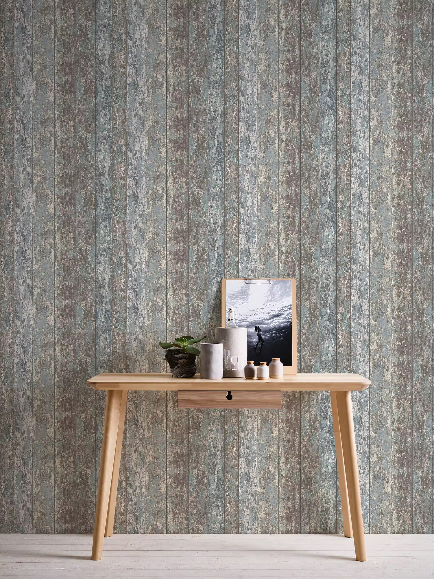 The Azure Geometric | Blue Brown Luxe