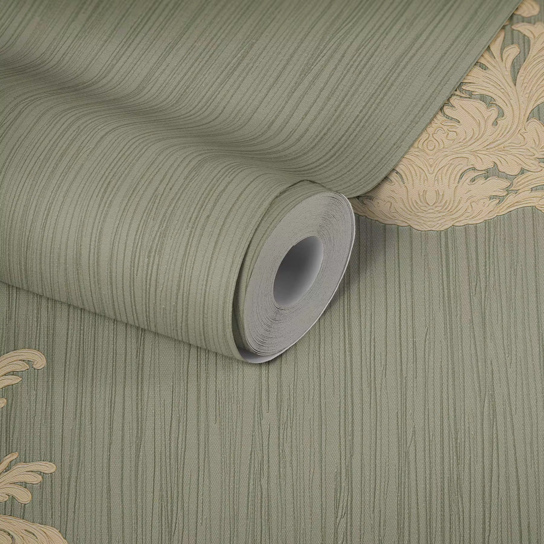 The Veridian Damask | Sage Gold Luxe