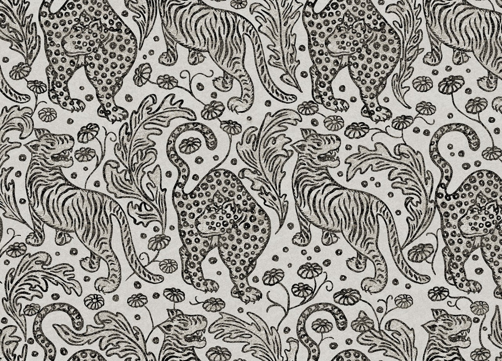 The Tiger Brocade | Graphite Luxe