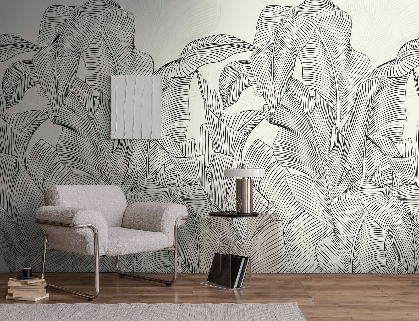The Tropical Canopy | Monochrome Leaf & Luminous White Luxe