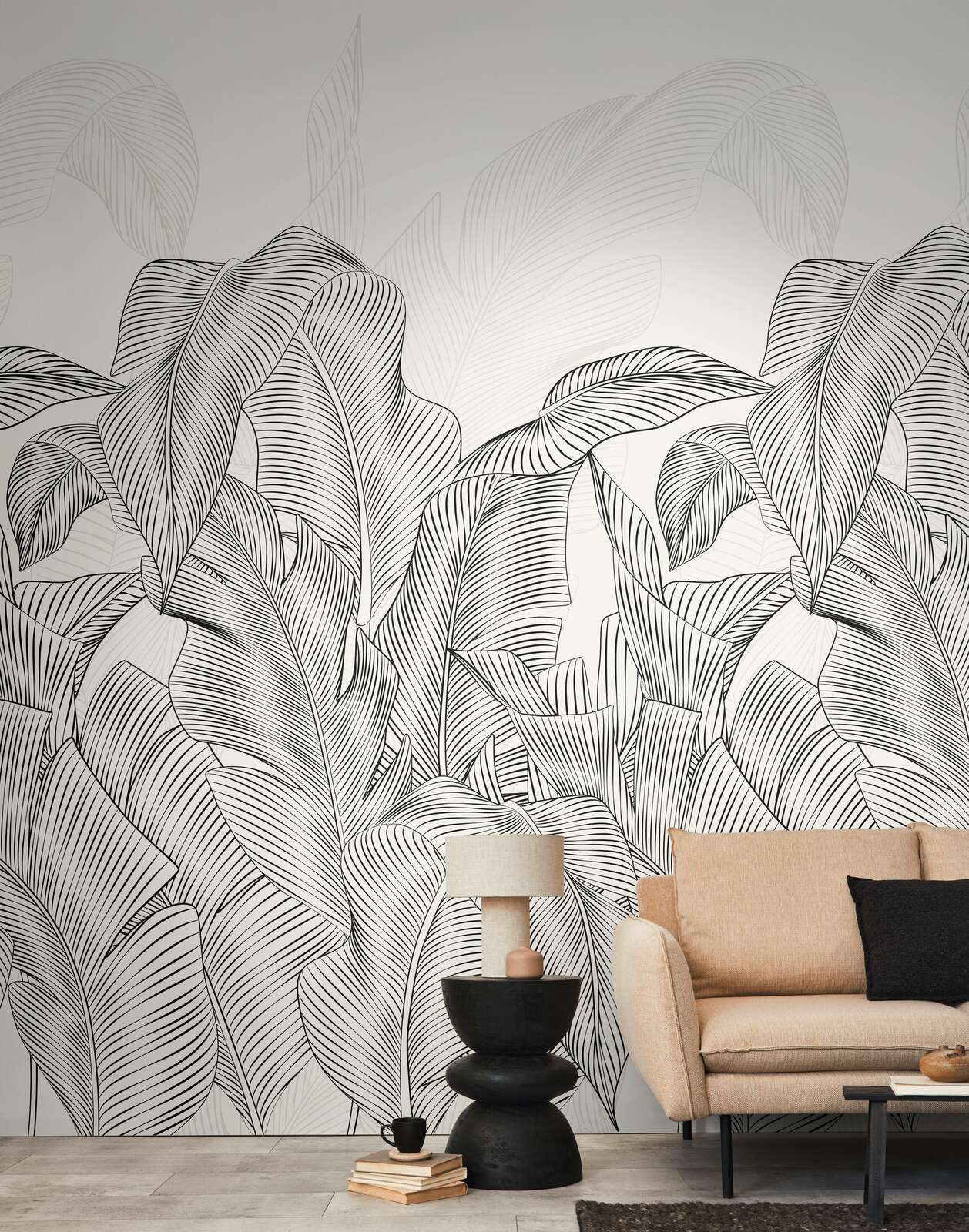 The Tropical Canopy | Monochrome Leaf & Luminous White Luxe