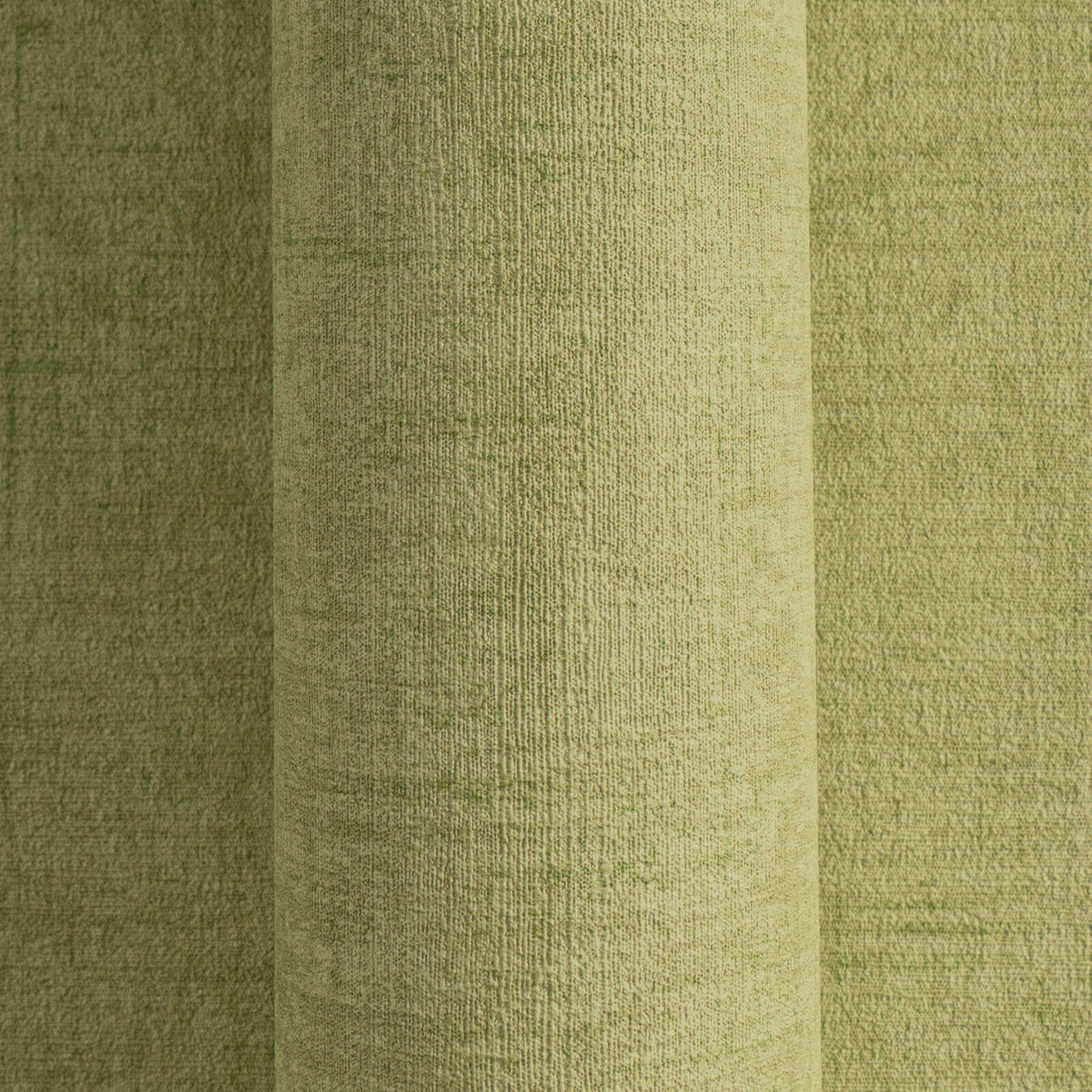 Detail of the plain weave surface of The Olive Loom | Moss Green Luxe