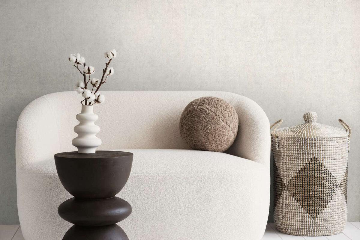 The Crimson Ledger | Smoked Grey & Luminous White Luxe