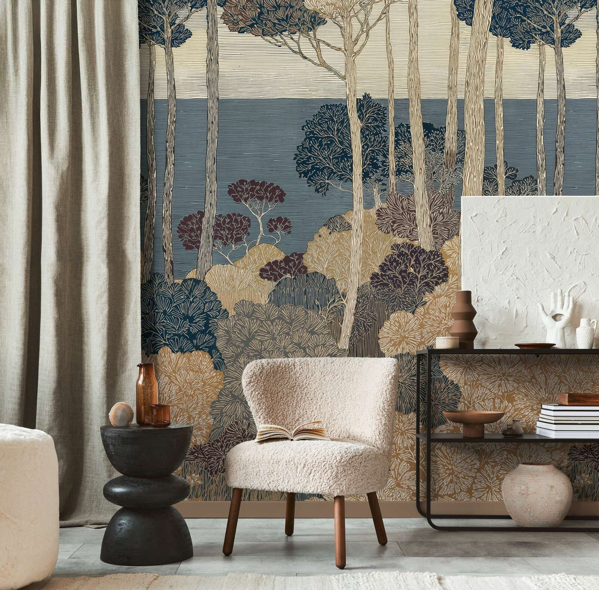 The Heather Cloister | Azure & Earthy Brown Luxe