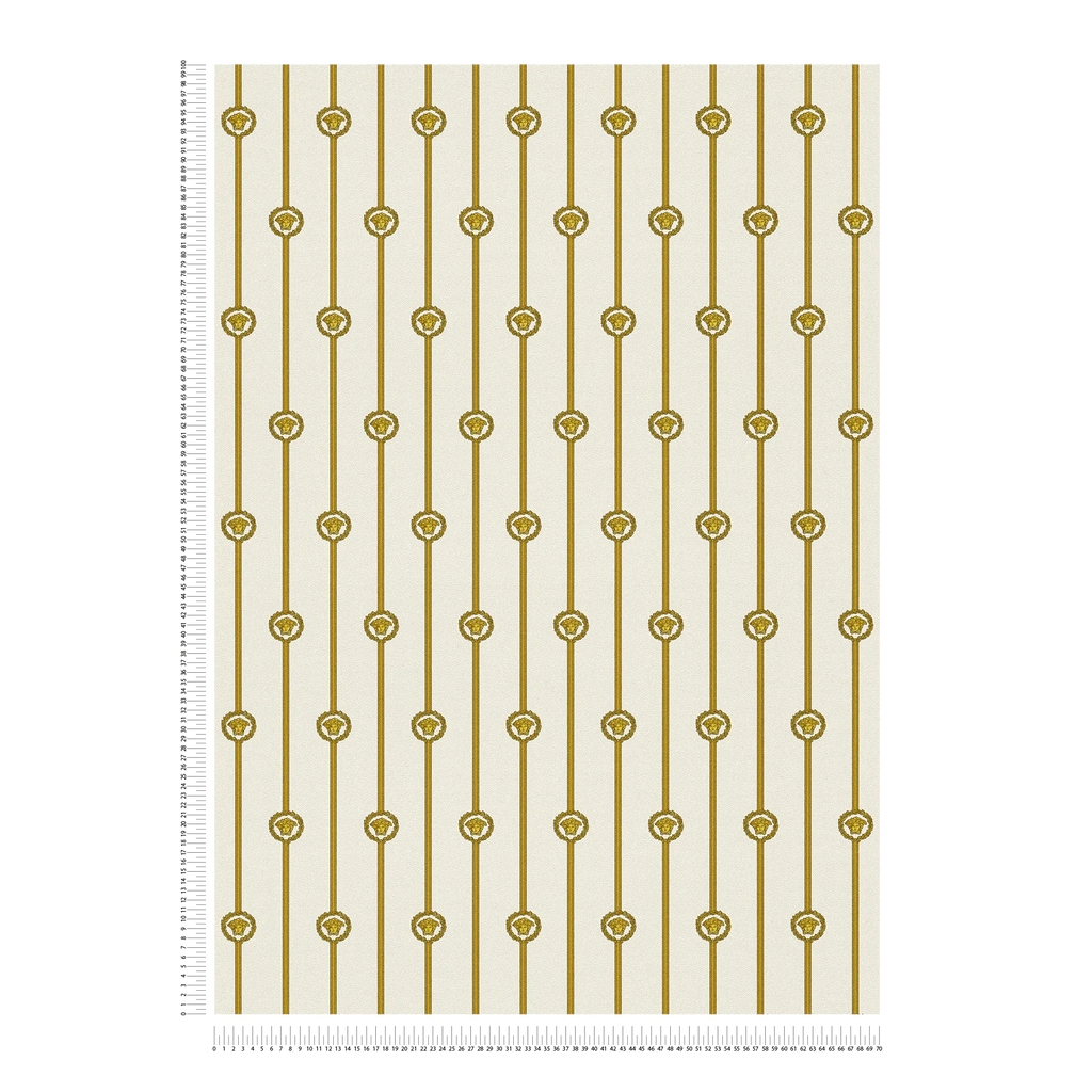 The Imperial Damask | Luminous White & Sun-Kissed Gold Luxe