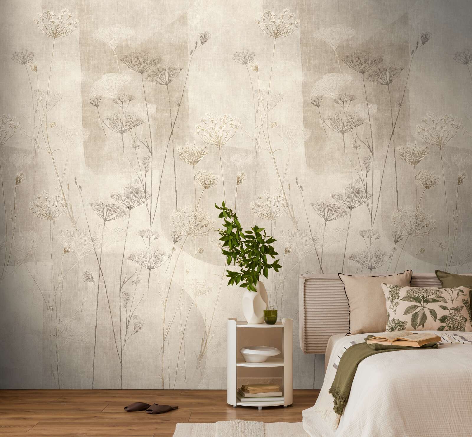The Botanical Meadow | Warm Beige & Luminous Cream Luxe