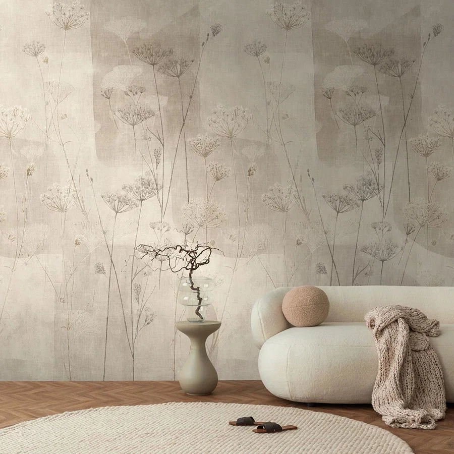 The Botanical Meadow | Warm Beige & Luminous Cream Luxe
