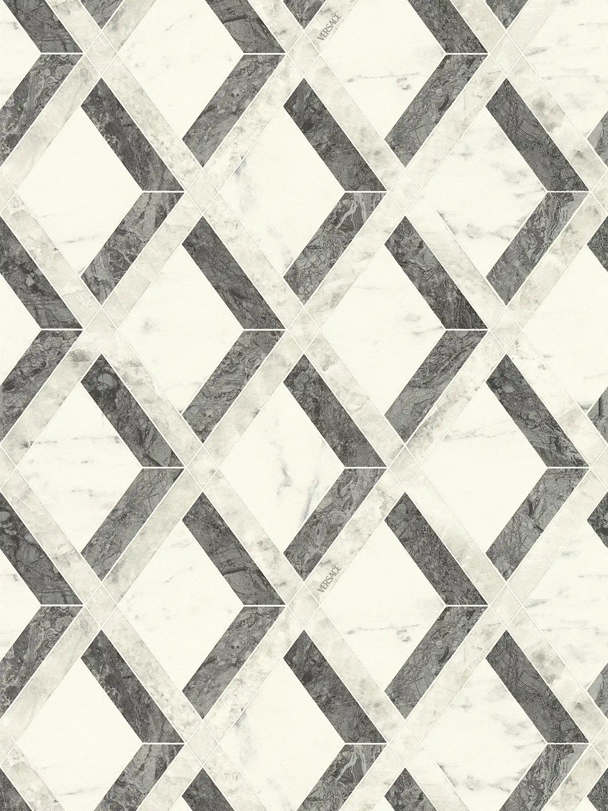 The Marble Lozenge | Deep Black & Smoked Grey Luxe