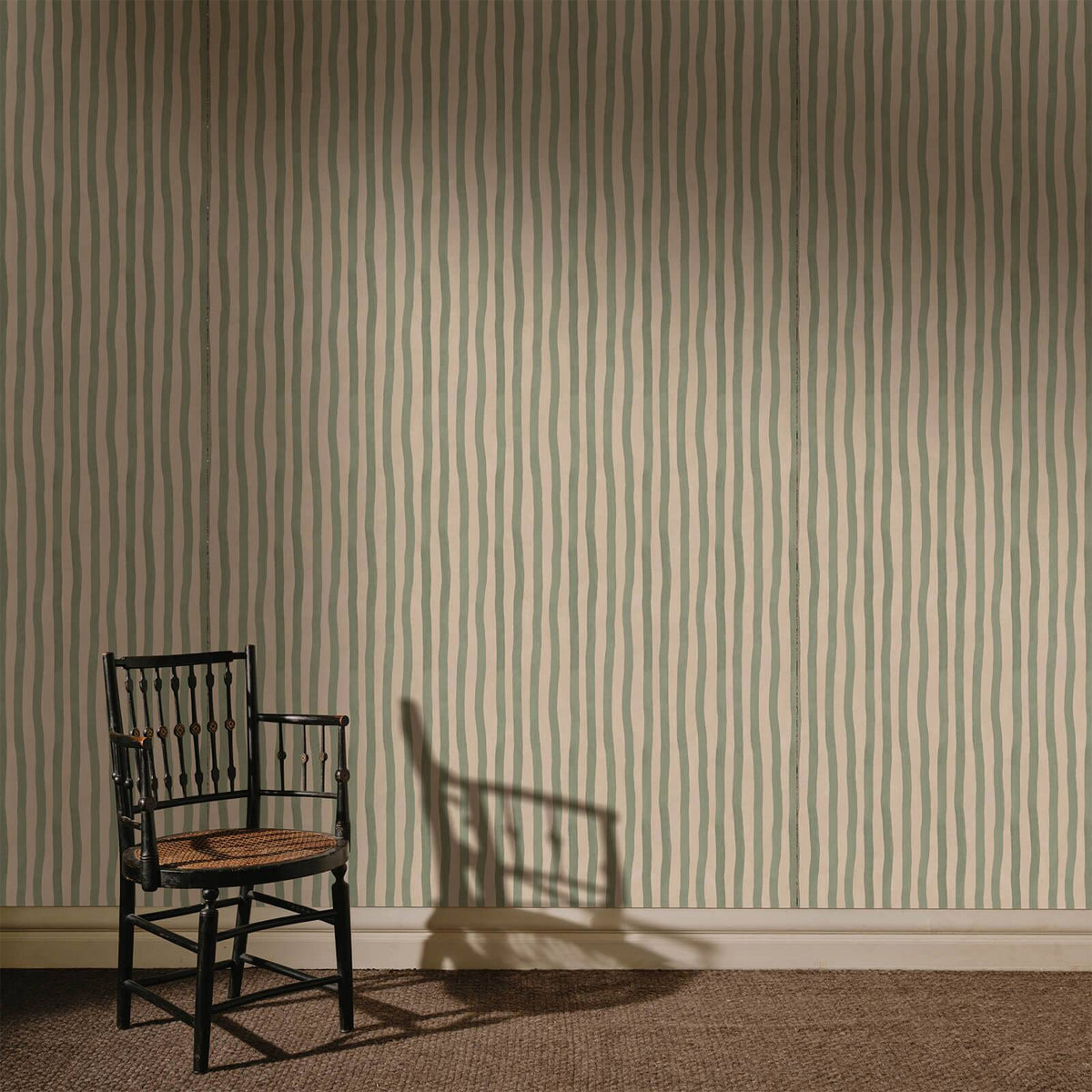 ARTIST'S STRIPE Wallpaper - Sap & Alabaster — image 2