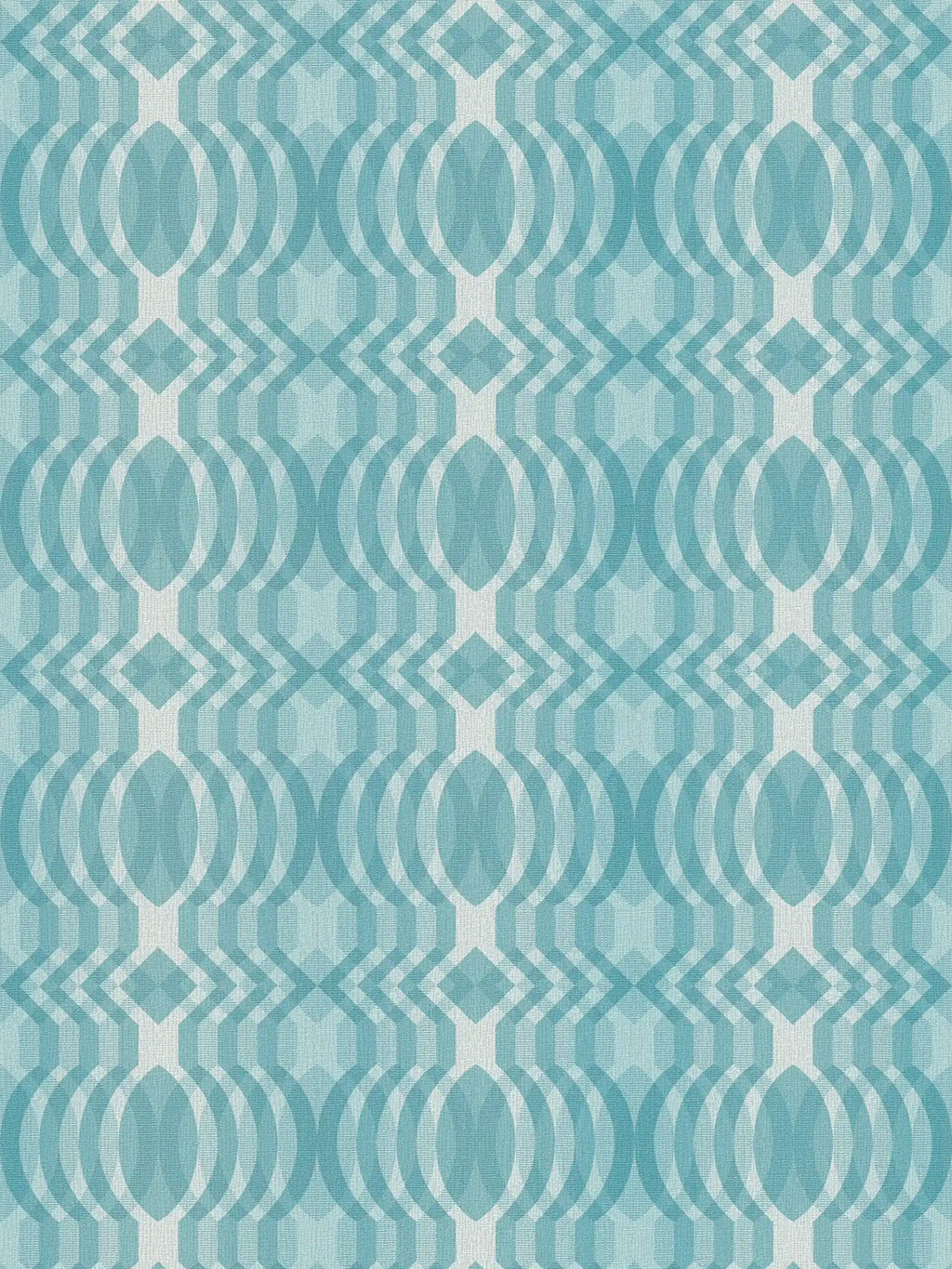 Flat view of the azure & cream pattern repeat of The Diamond Field Hall | Azure & Cream Luxe