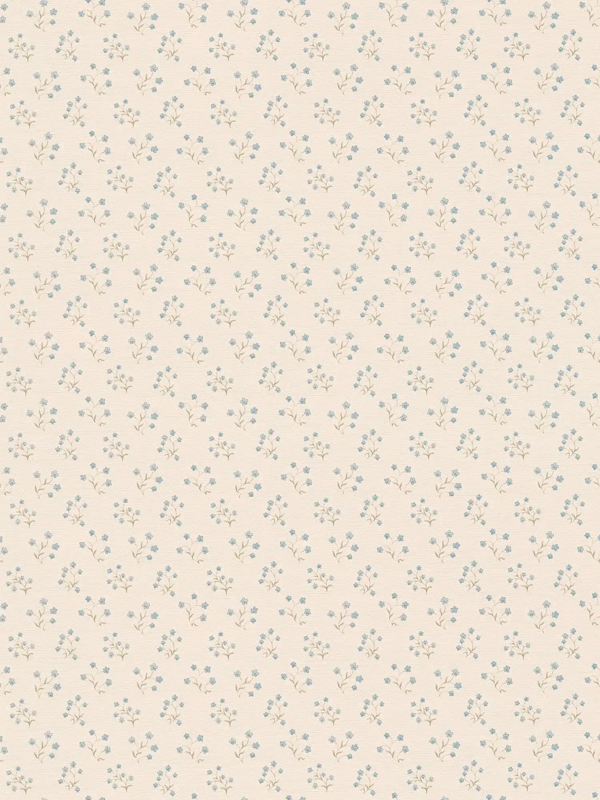 Flat view of the azure & cream pattern repeat of The Yarrow Pavilion | Azure & Cream Luxe