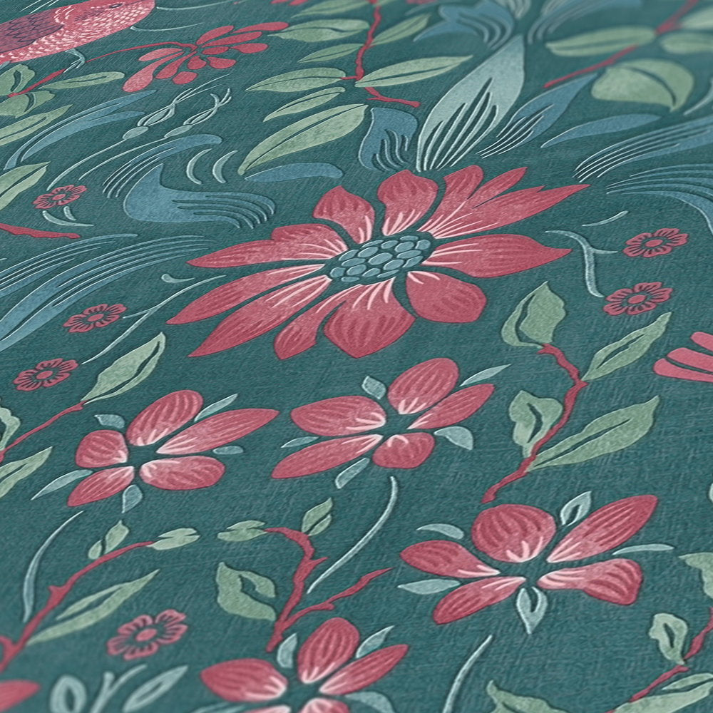 Close up of the surface texture of The Borage Conservatory | Azure & Sage Luxe in azure & sage