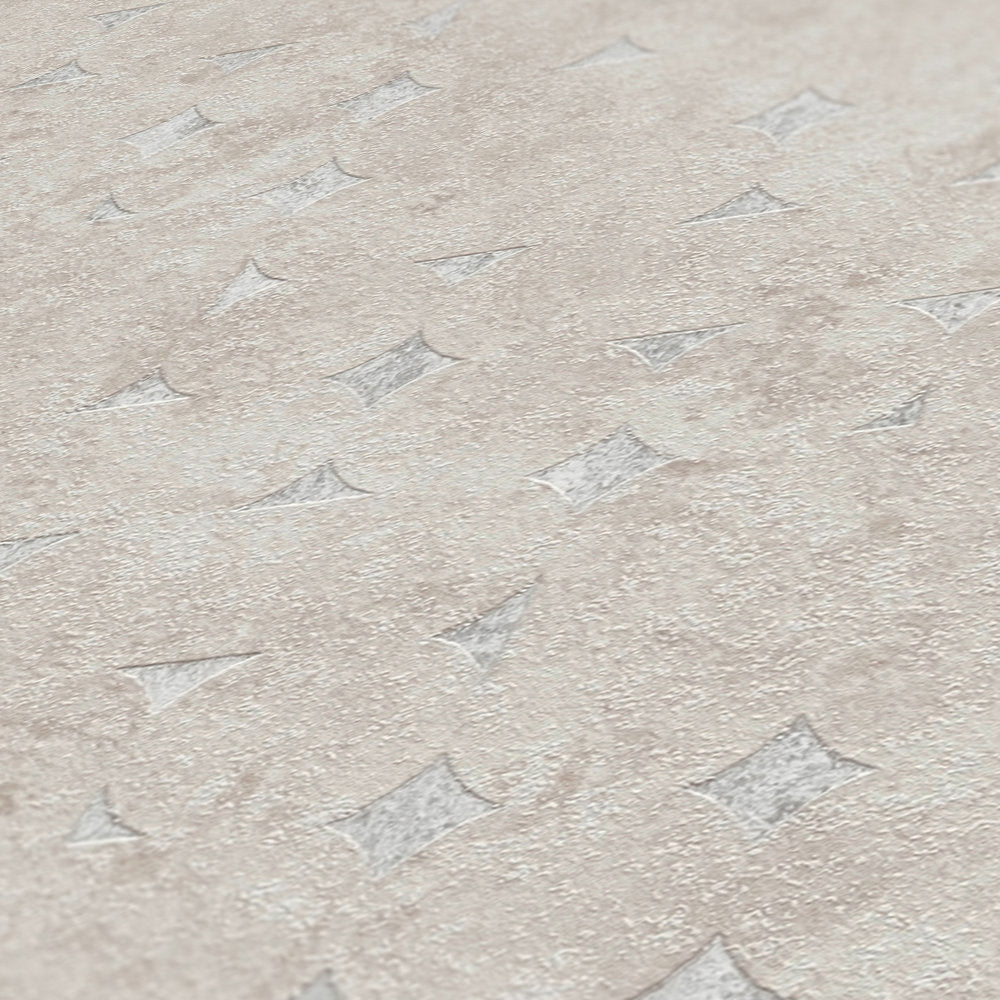 Close up of the surface texture of The Octagon Colonnade | Warm Beige & Cream Luxe in warm beige & cream