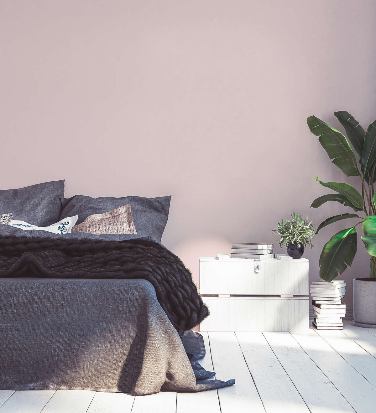 The Dupion Draper | Blush Luxe wallpaper shown hung on a styled interior wall (official room photo)
