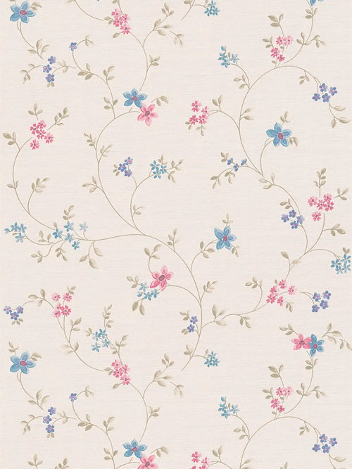 Flat view of the azure & cream pattern repeat of The Agapanthus Glasshouse | Azure & Cream Luxe