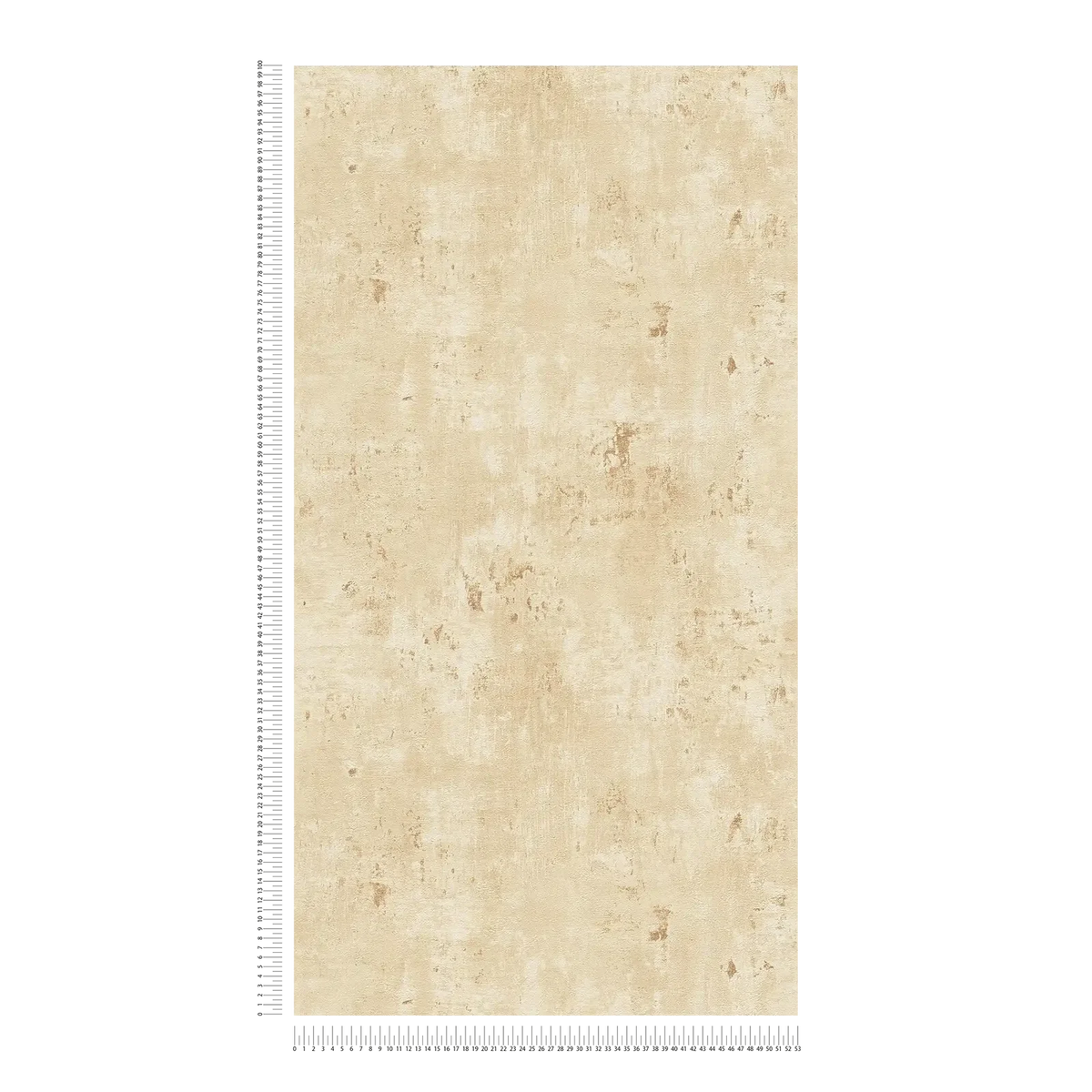 Roll of The Arabesque Landing | Warm Beige & Cream Luxe partly unrolled, 0.53 m × 10.05 m