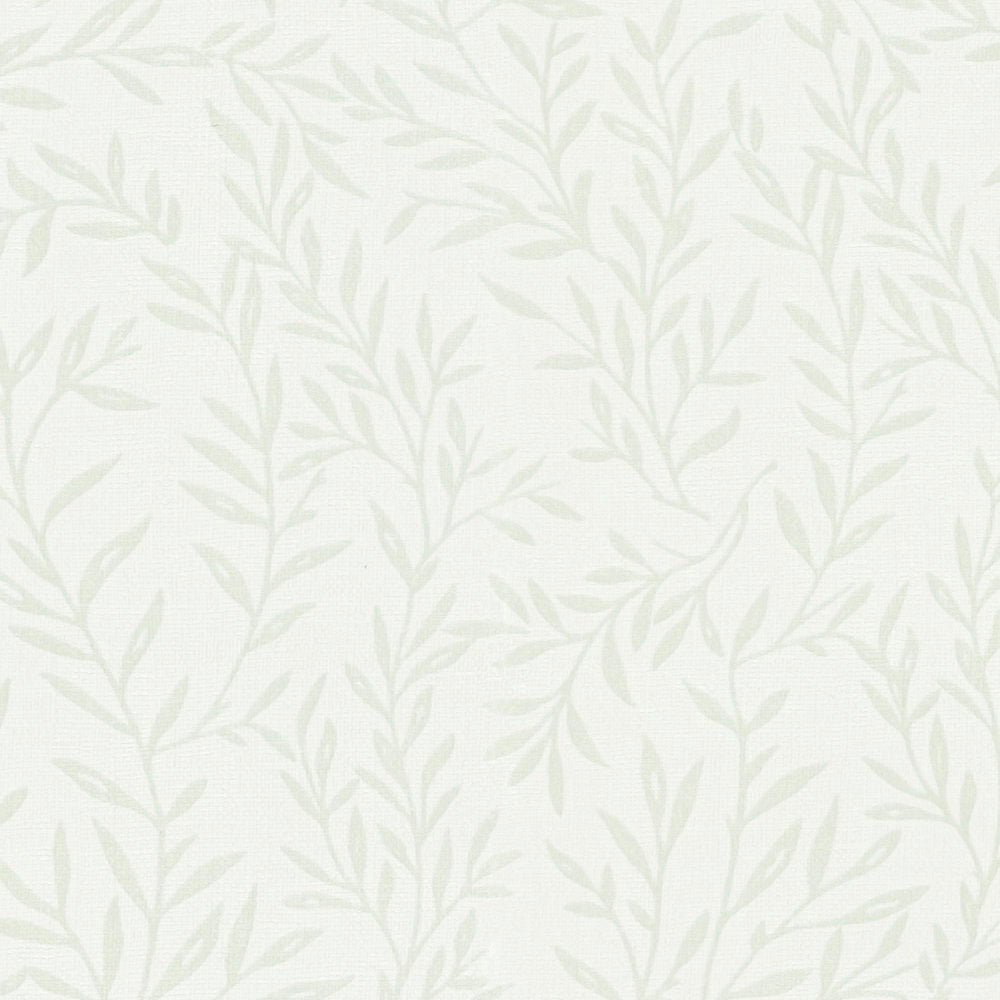 Detail of the design on The Quince Blossom Bower | Sage & Luminous White Luxe, sage & luminous white colourway