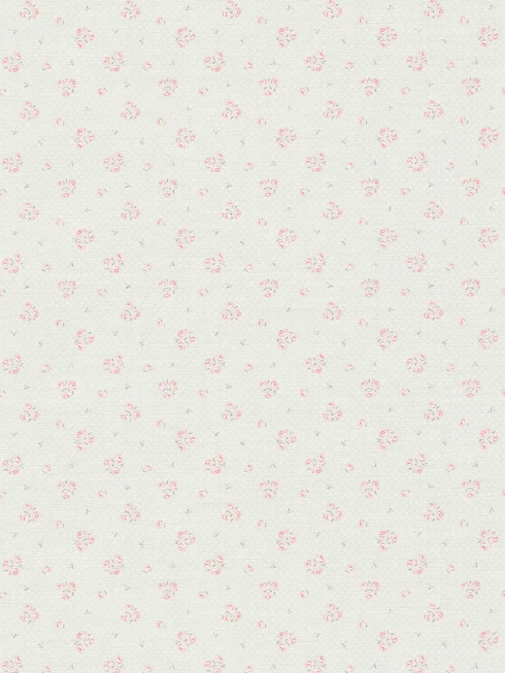 Flat view of the cream & smoked grey pattern repeat of The Tansy Garden Room | Cream & Smoked Grey Luxe