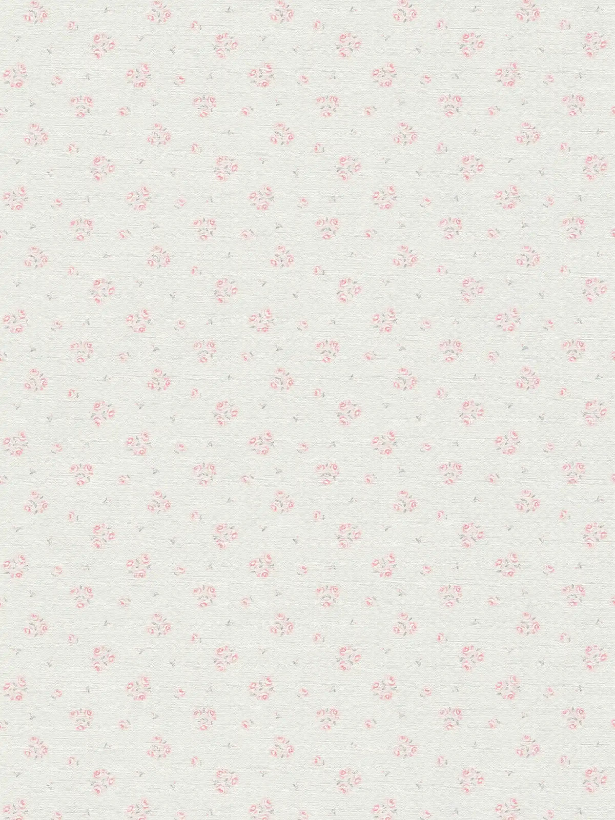 Flat view of the cream & smoked grey pattern repeat of The Tansy Garden Room | Cream & Smoked Grey Luxe