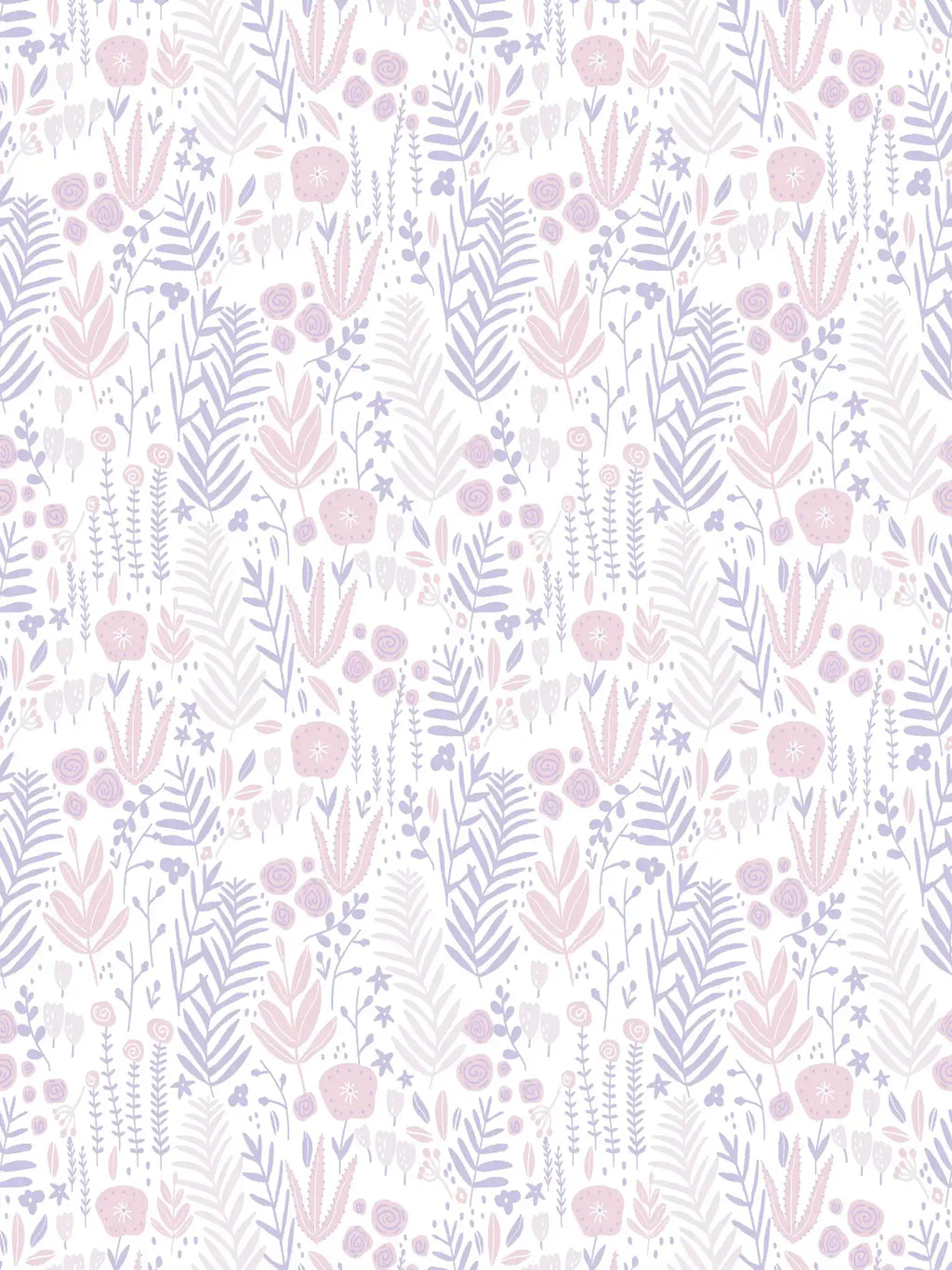 Flat view of the blush & violet pattern repeat of The Meander Court | Blush & Violet Luxe