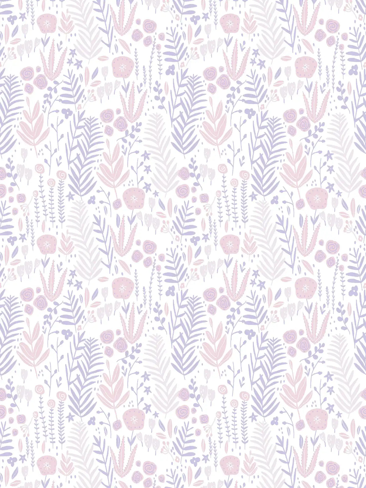 Flat view of the blush & violet pattern repeat of The Meander Court | Blush & Violet Luxe