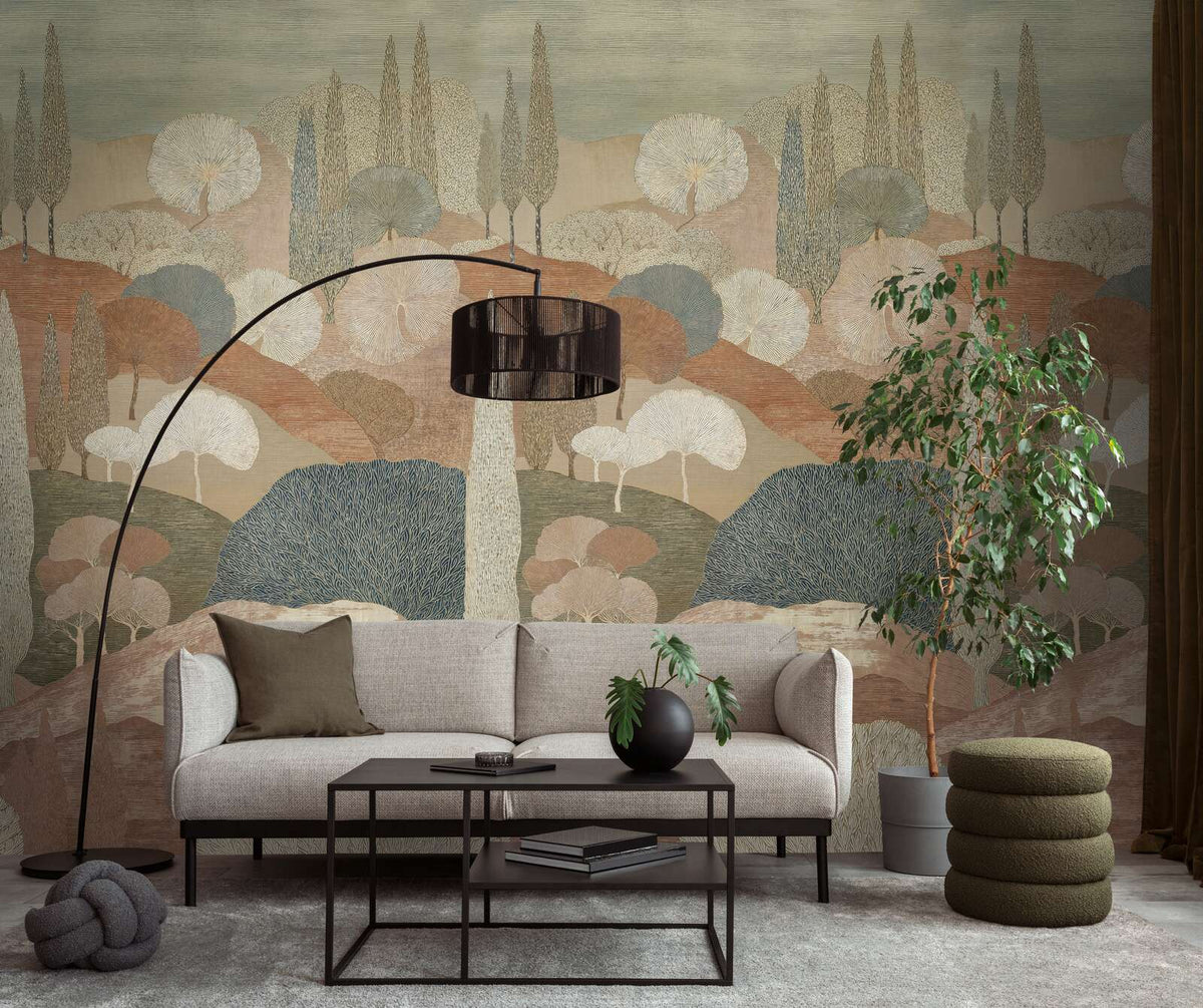 The Lotus Court | Azure & Earthy Brown Luxe