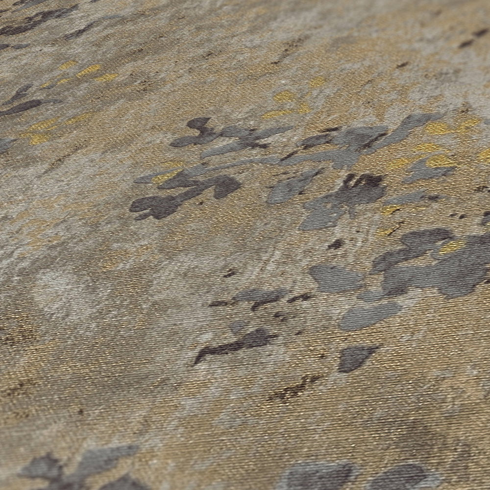 Close up of the surface texture of The Quince Blossom Conservatory | Warm Beige & Deep Black Luxe in warm beige & deep black