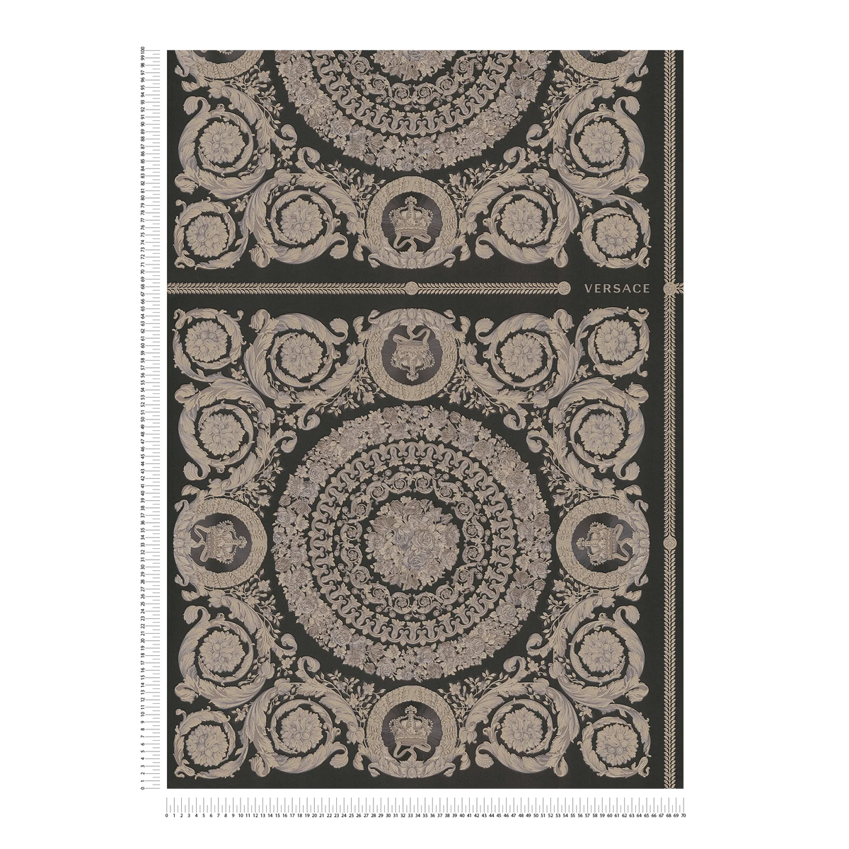 The Baroque Bloom | Warm Beige & Deep Black Luxe