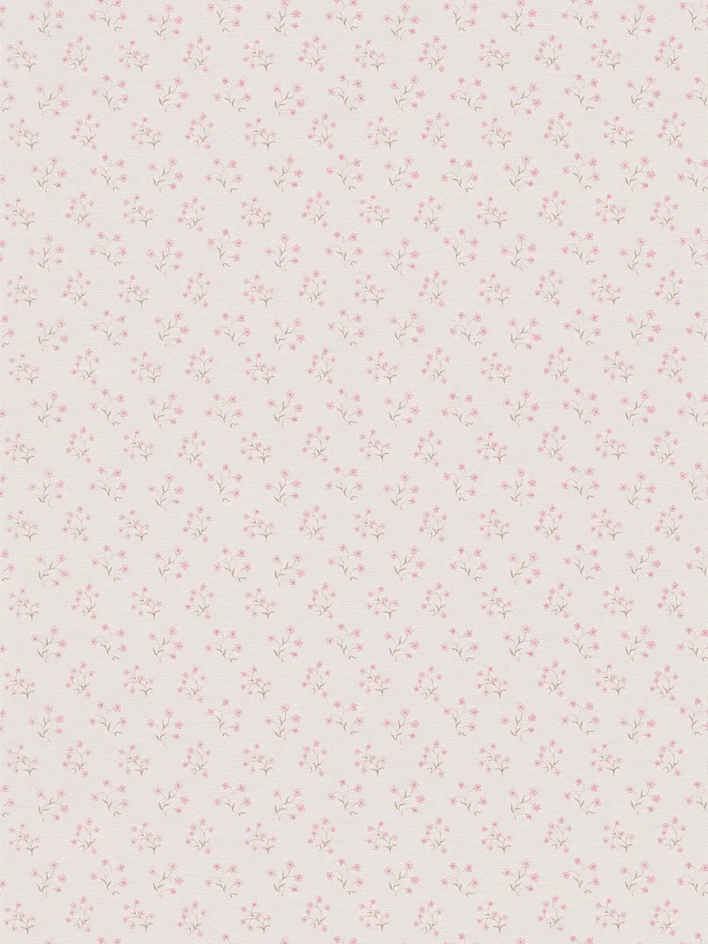Flat view of the cream & blush pattern repeat of The Elderflower Garden Room | Cream & Blush Luxe