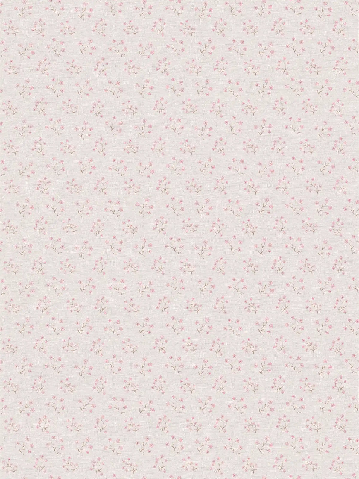 Flat view of the cream & blush pattern repeat of The Elderflower Garden Room | Cream & Blush Luxe