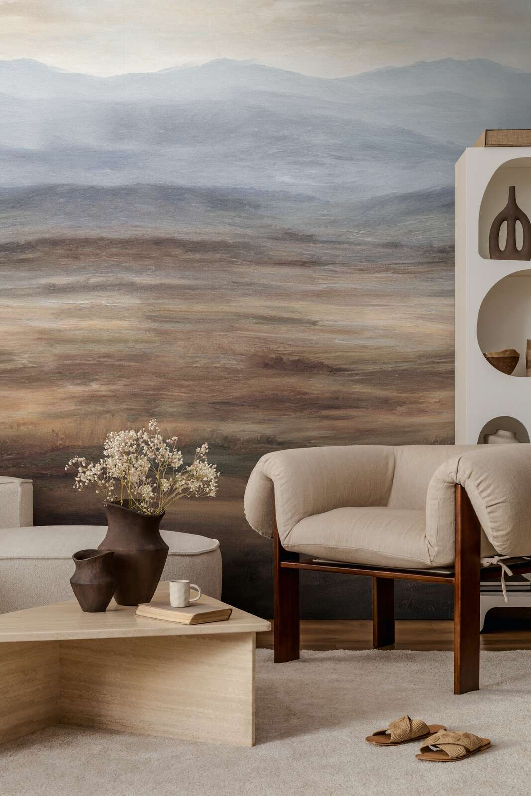 The Harbour Nook | Azure & Earthy Brown Luxe