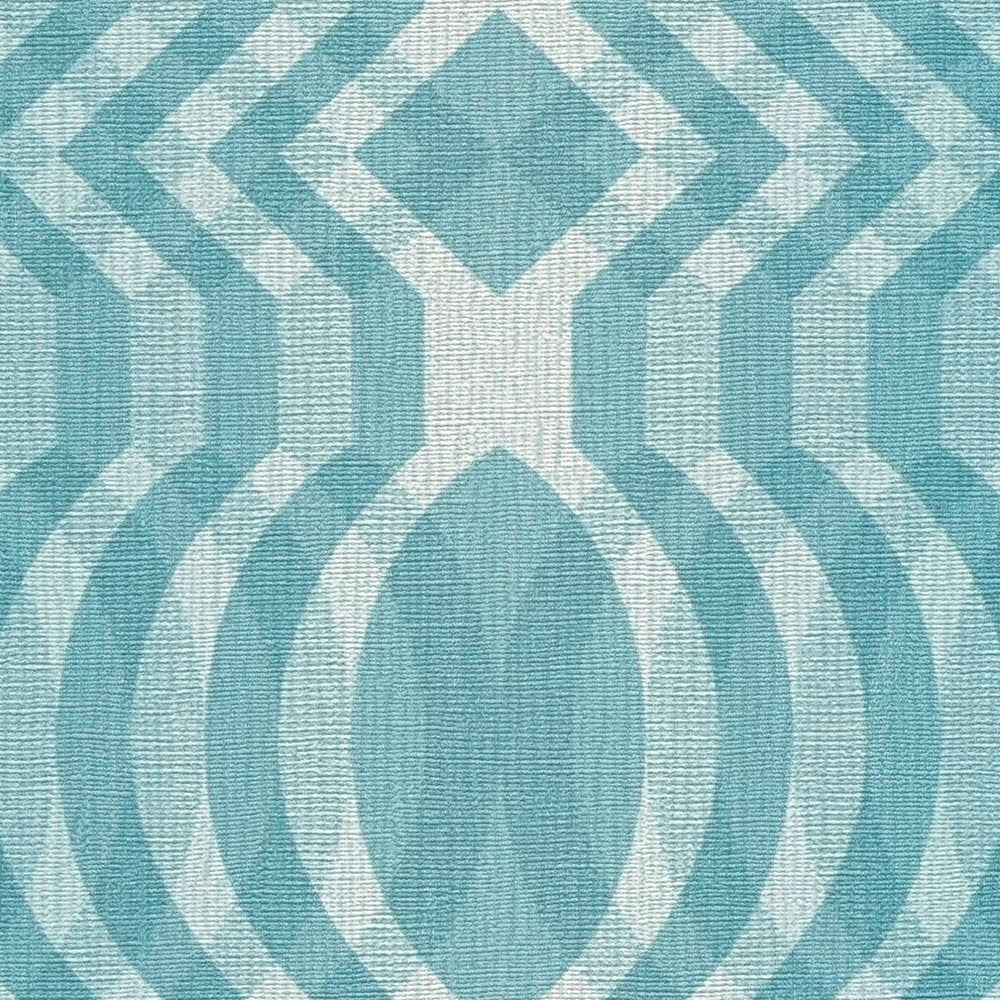 Close up of the surface texture of The Diamond Field Hall | Azure & Cream Luxe in azure & cream