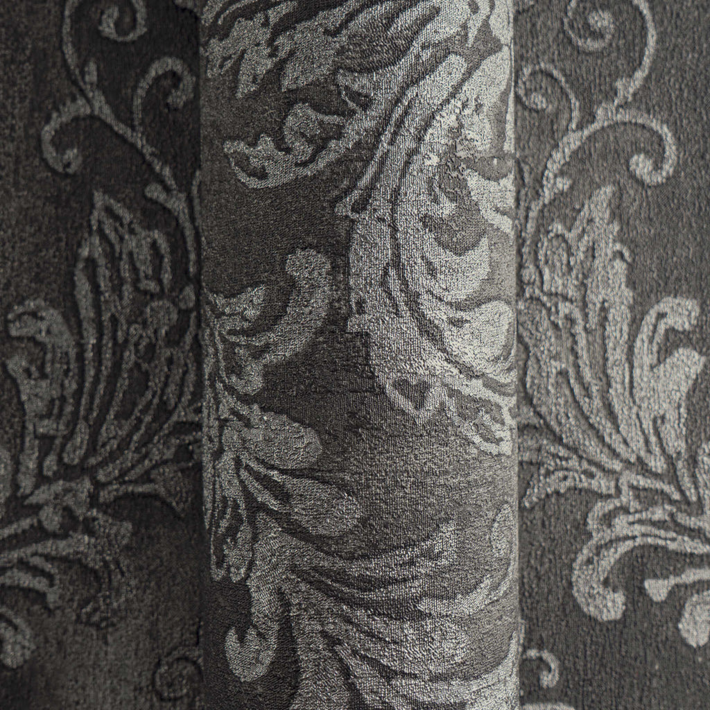 The Noir Arabesque | Charcoal Silver Luxe