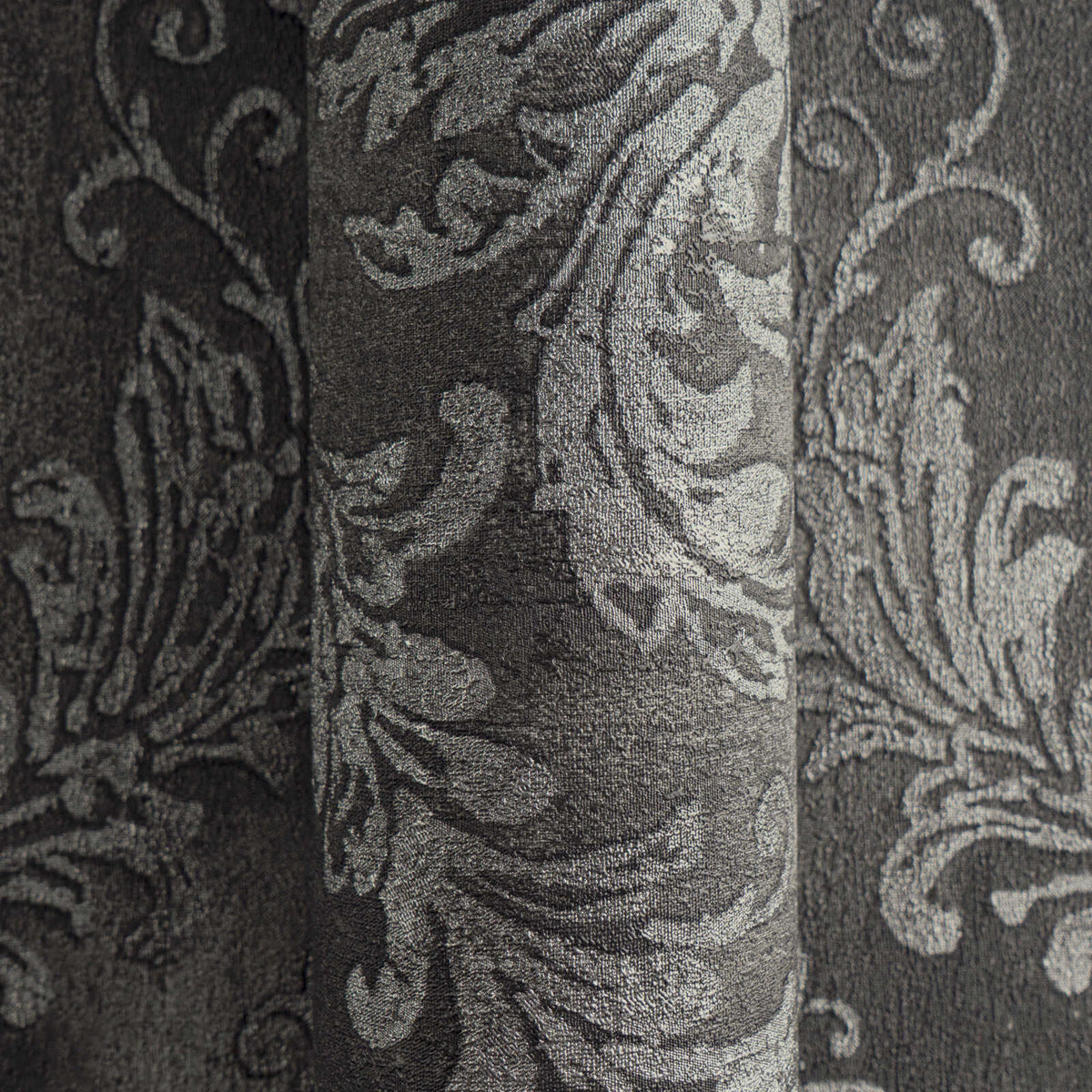 The Noir Arabesque | Charcoal Silver Luxe