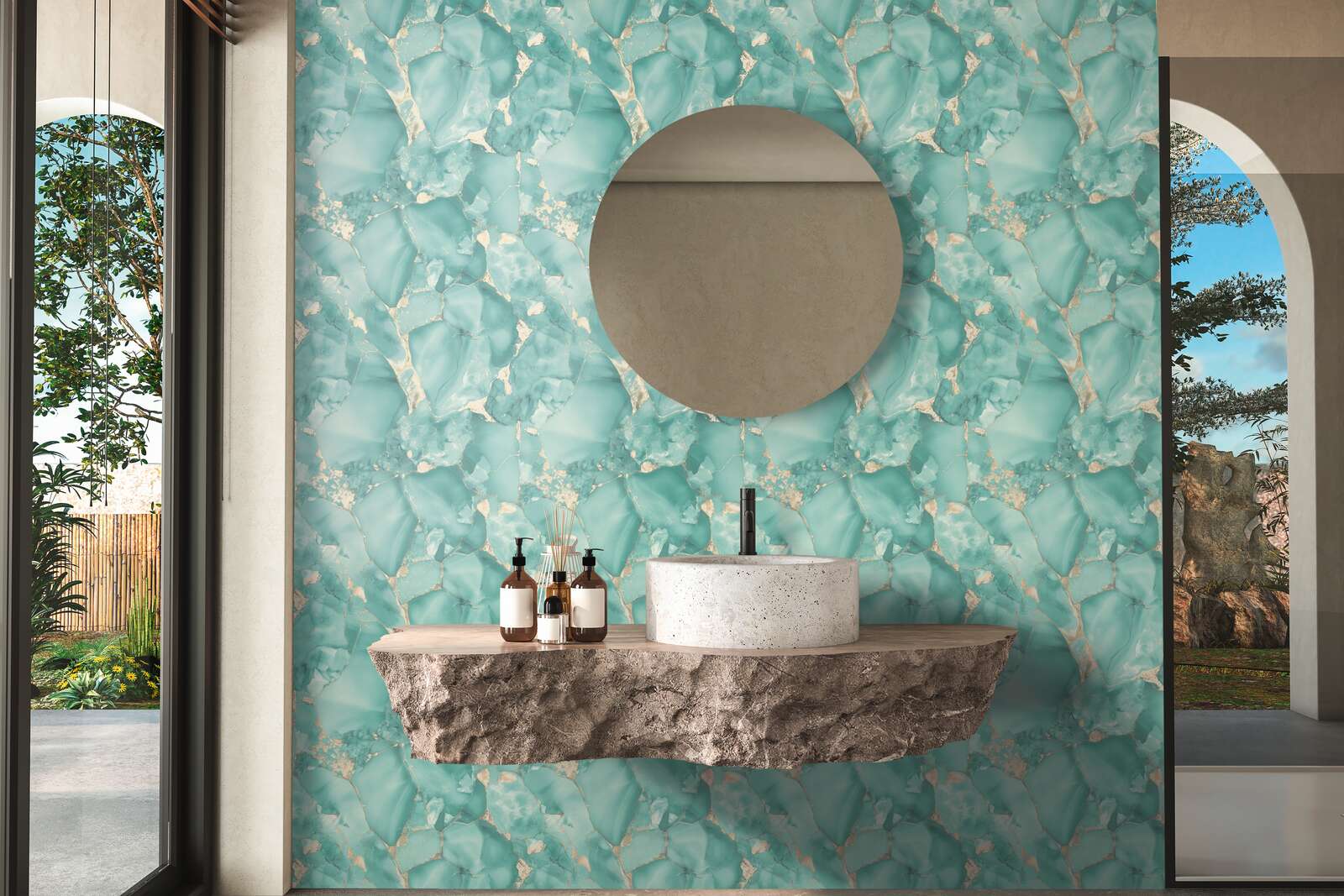 The Agate Sanctuary | Mint Green & Metallic Gold Luxe
