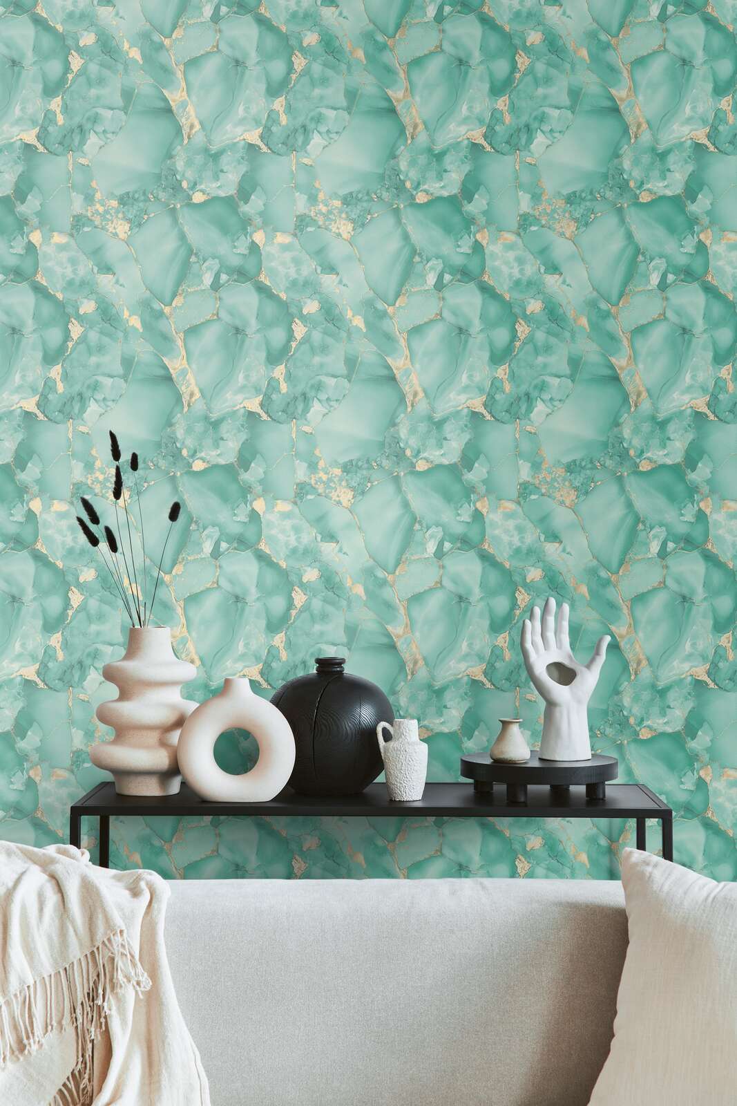 The Agate Sanctuary | Mint Green & Metallic Gold Luxe