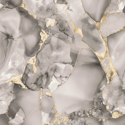 The Agate Sanctuary | Smoked Grey, Black & Metallic Gold Luxe