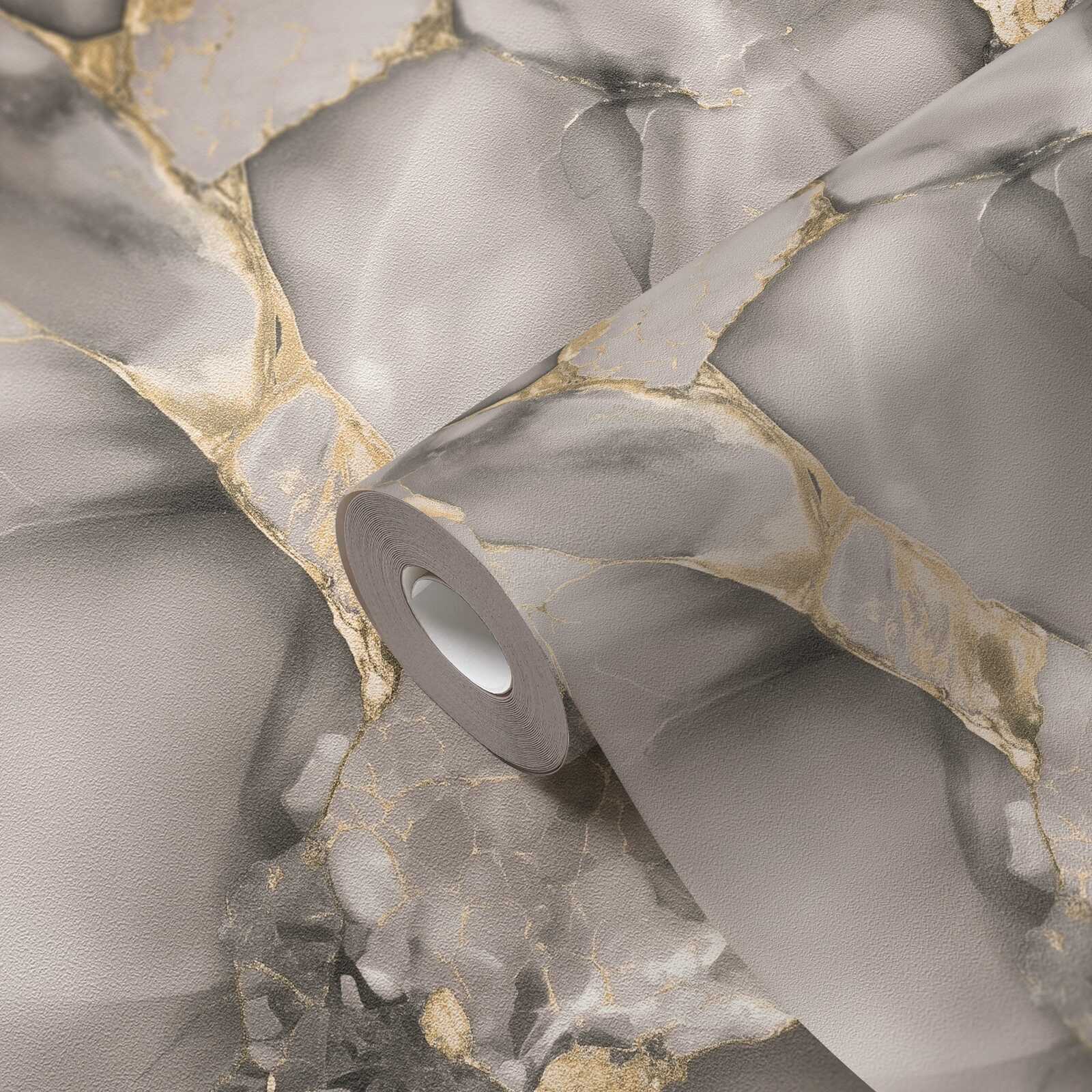The Agate Sanctuary | Smoked Grey, Black & Metallic Gold Luxe