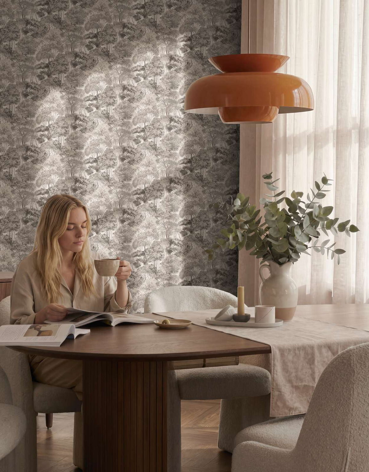 The Blossom Hall | Warm Beige & Smoked Grey Luxe