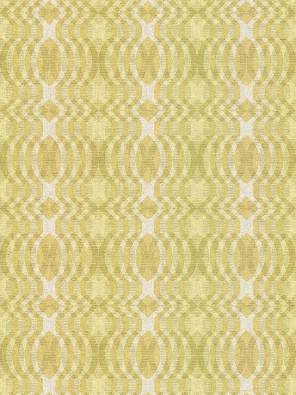 Flat view of the cream & sage pattern repeat of The Ogee Vestibule | Cream & Sage Luxe