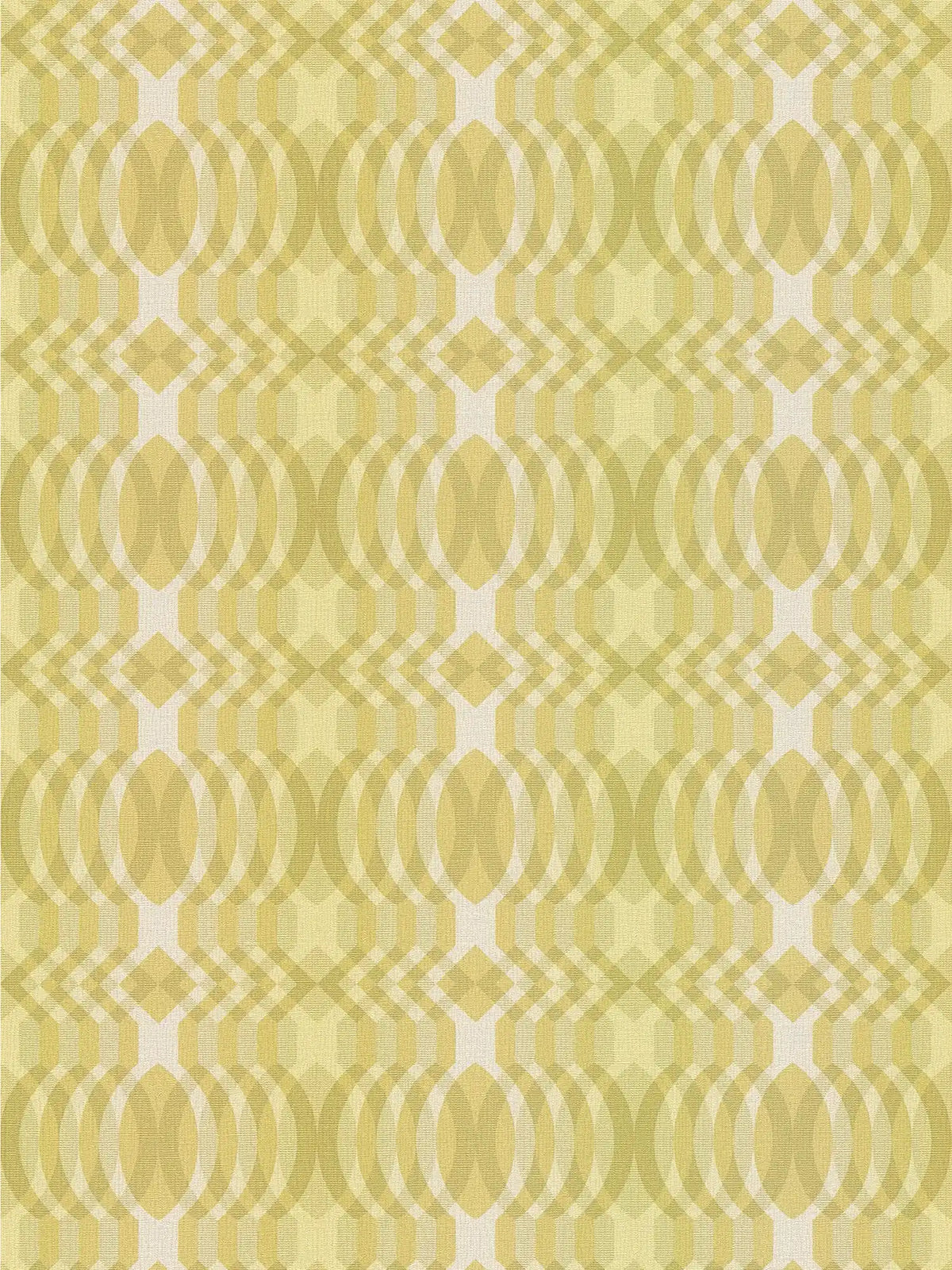 Flat view of the cream & sage pattern repeat of The Ogee Vestibule | Cream & Sage Luxe