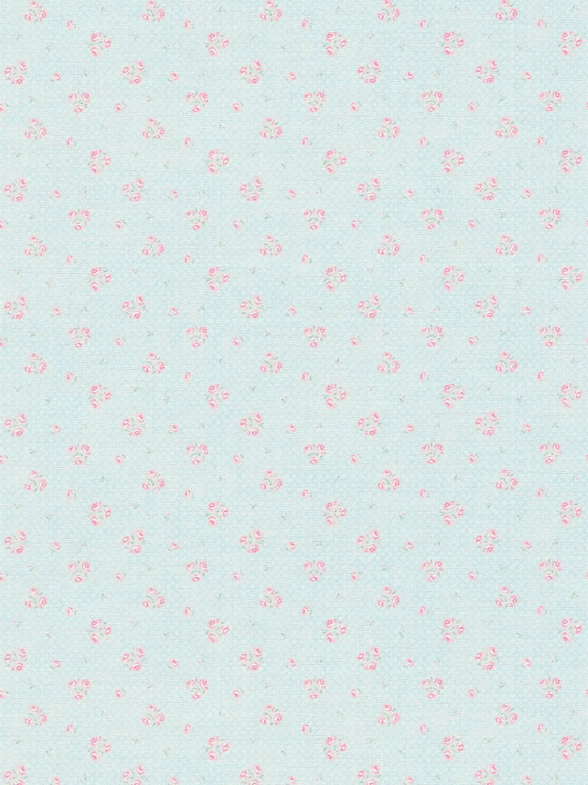 Flat view of the azure & blush pattern repeat of The Lupin Conservatory | Azure & Blush Luxe