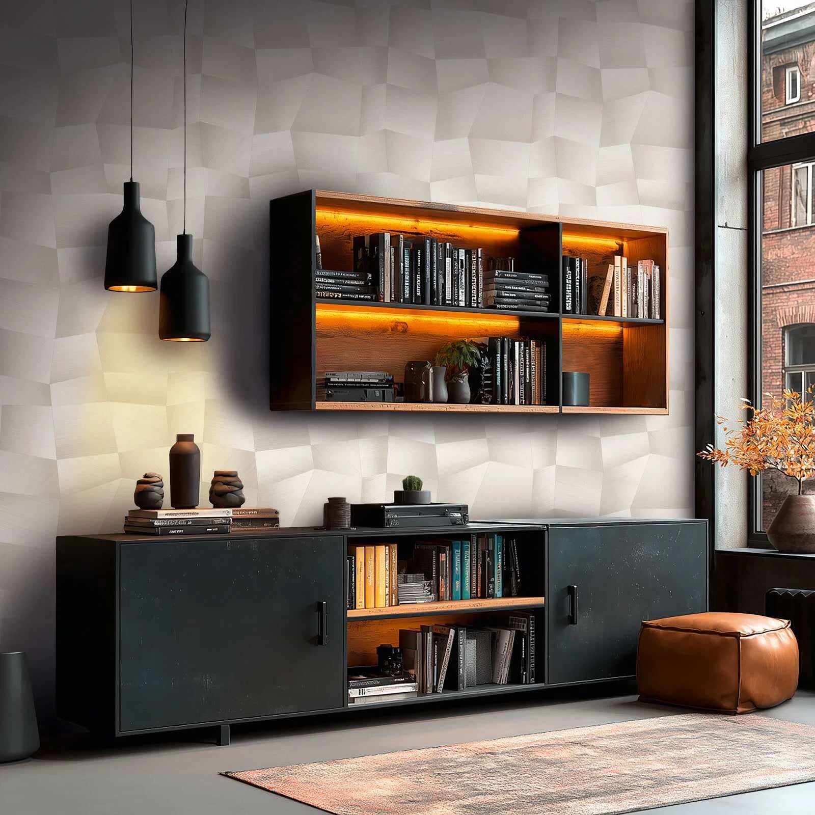 The Geometric Illusion | Smoked Grey & Luminous White Luxe