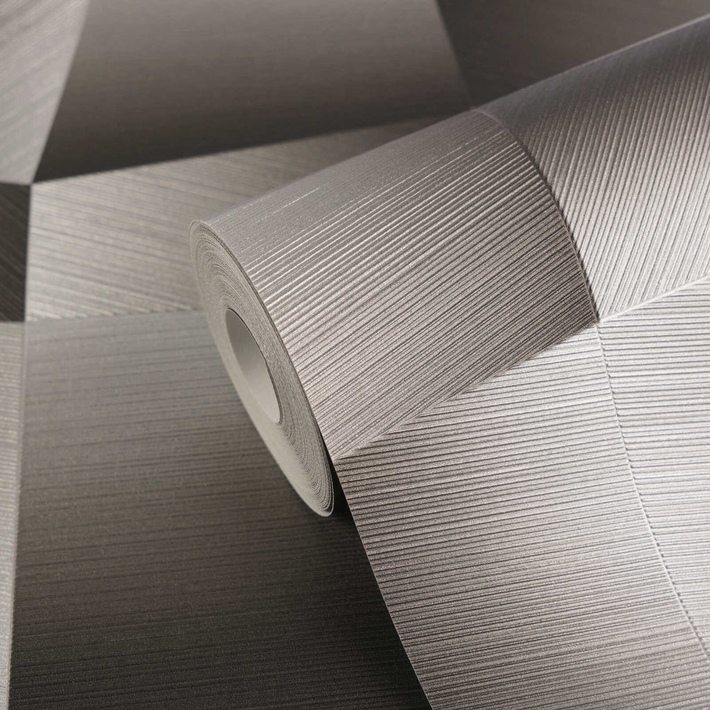 The Geometric Illusion | Smoked Black & Metallic Grey Luxe