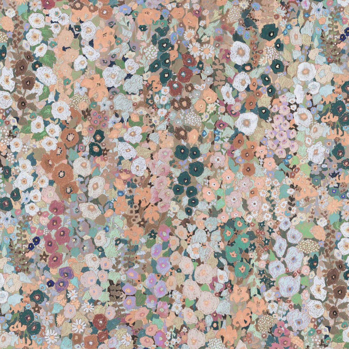 HOLLYHOCKS Wallpaper - Prairie — image 1
