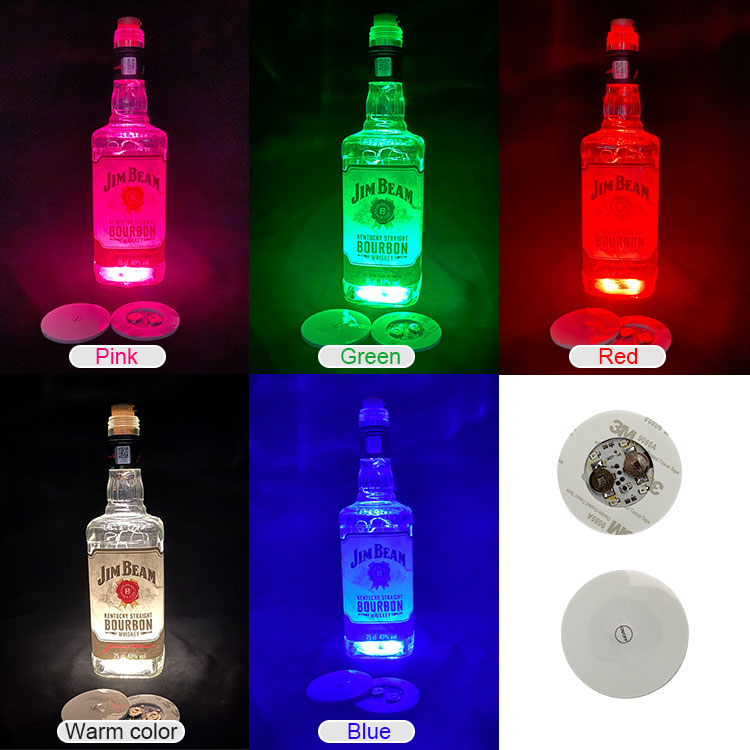 Glow-Base Ultra-Thin Bottle Coasters