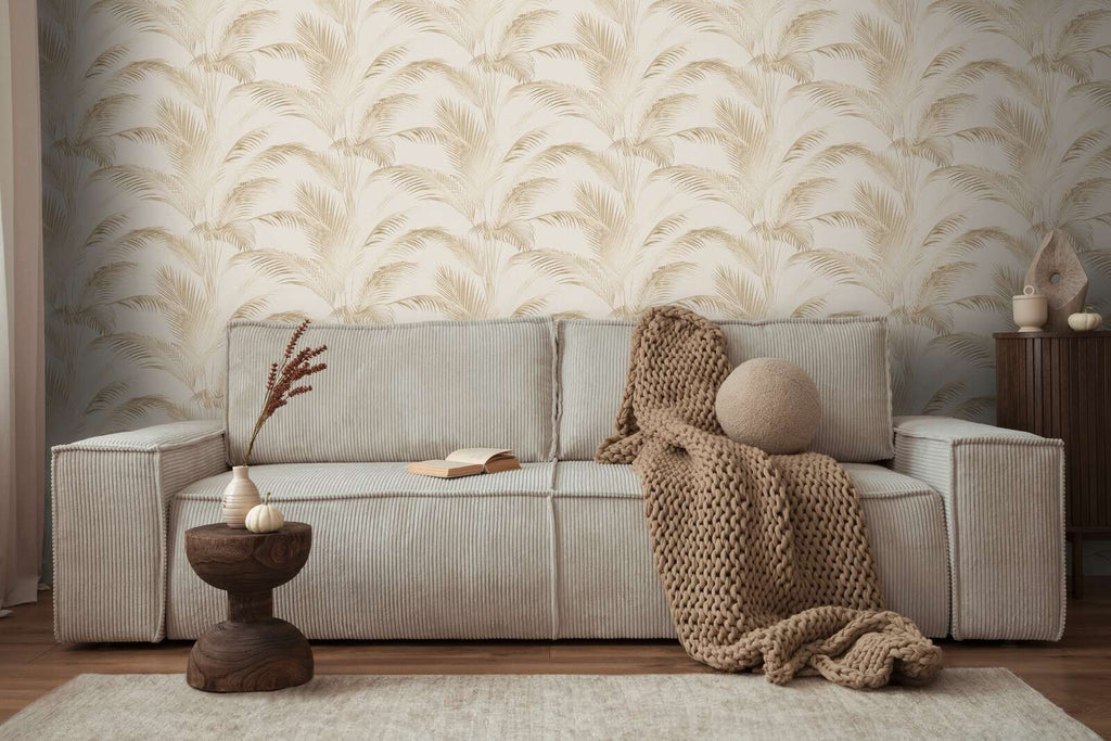 The Palm Oasis | Beige & Cream Shimmer Luxe