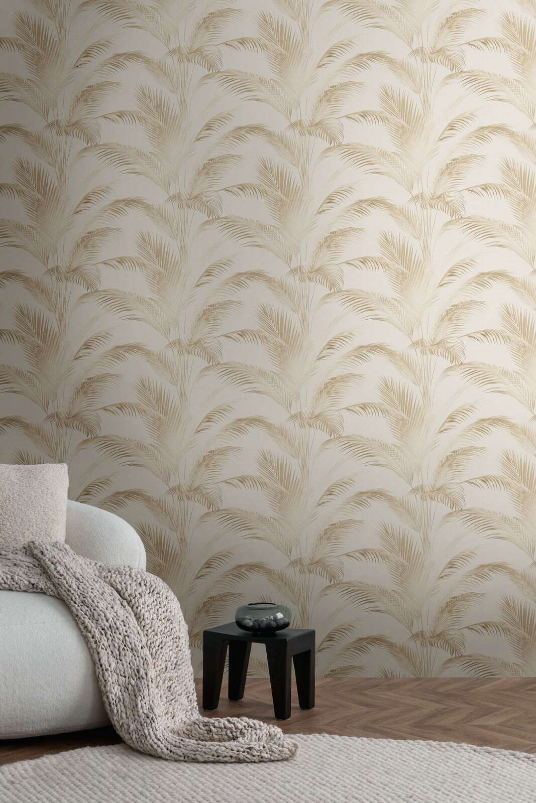 The Palm Oasis | Beige & Cream Shimmer Luxe